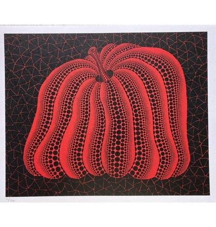 草間彌生『Red Pumpkin（赤い南瓜）』Print on paper の全体像