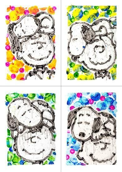 トム・エバハート『Sleepover Homies Suite』ミクスドメディア4点連作の全体像
